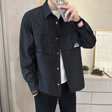 2025秋装新款翻领衬衫领夹克外套男JK009-P95，男装夹克，电商D236（原A051）