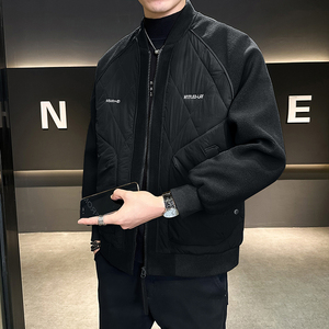 轻薄撞色拼接棉服棒球领保暖男士二棉夹克外套JK2291-P128,男装夹克,电商D236（原A051）