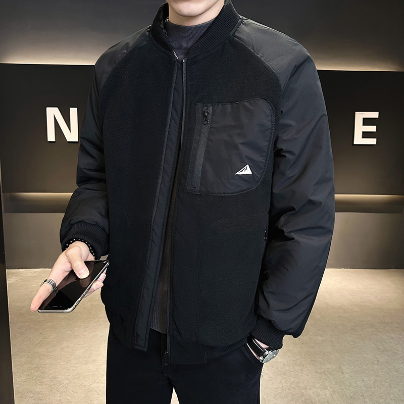 澳粒绒二棉夹克男装颗粒绒外套秋冬棉服男SJ12-P120图片