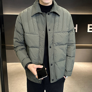 翻领绗线羽绒服男冬季外套YR863-P185图片