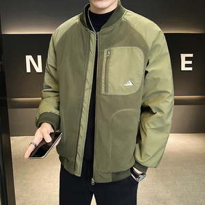澳粒绒二棉夹克男装颗粒绒外套秋冬棉服男SJ12-P120图片