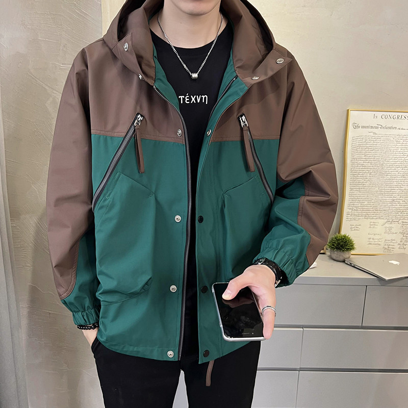 2024秋装连帽工装夹克男户外冲锋衣外套男装JK310-P110,男装夹克,电商D236（原A051）