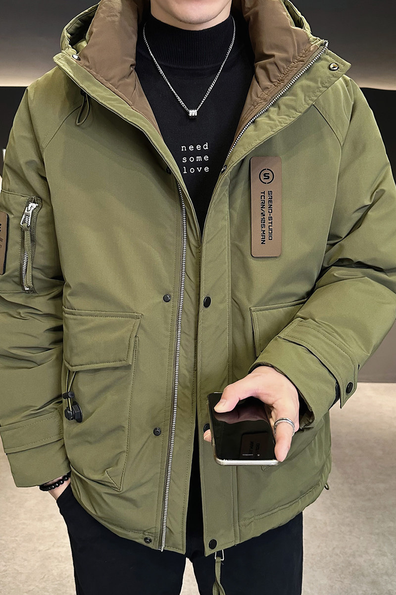 工装连帽羽绒服男装大码冬季外套YR210-P195,男装羽绒服,电商D236（原A051）