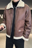 皮毛一体外套男装羊羔绒夹克冬季棉服男皮衣8809-P200，男装夹克，电商D236（原A051）