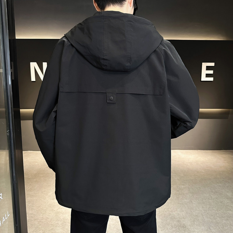 2025新款秋季夹克外套男痞帅潮牌工装连帽上衣服2277-P115,男装夹克,电商D236（原A051）