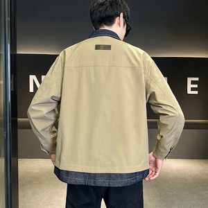 加棉加厚牛仔拼接外套男装二棉夹克JK2299-P130图片