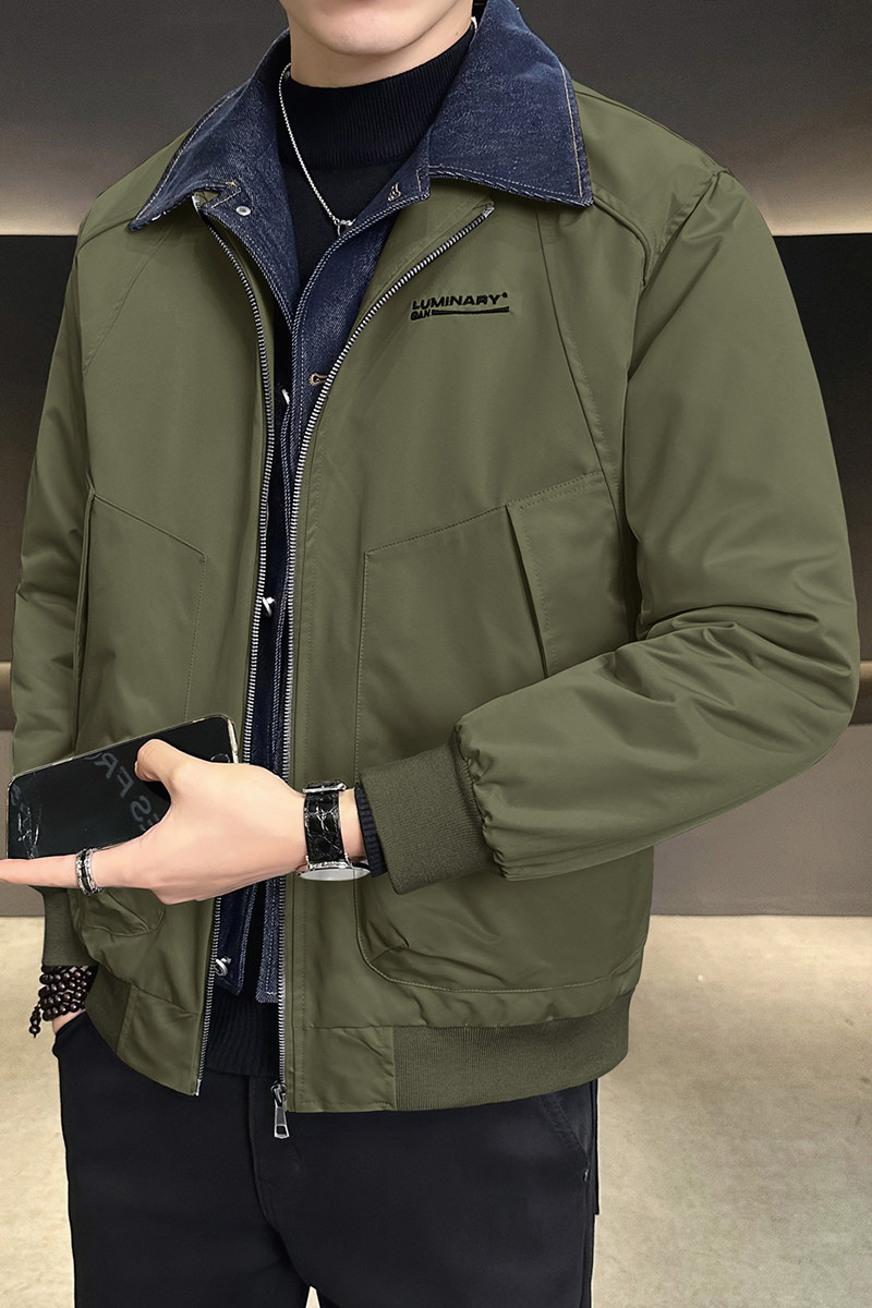 假两件牛仔拼接棉衣男装翻领冬季棉服2297-P135,男装棉衣,电商D236（原A051）