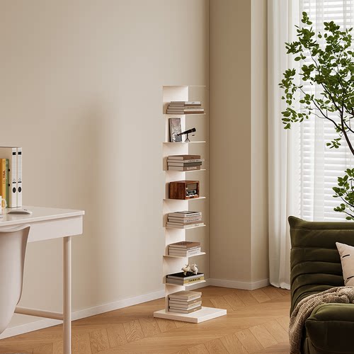 隐形书架落地铁艺多层置物架