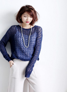 网织镂空上衣马海毛毛衣女士薄款针织衫外套2025新外搭辣妹短秋季