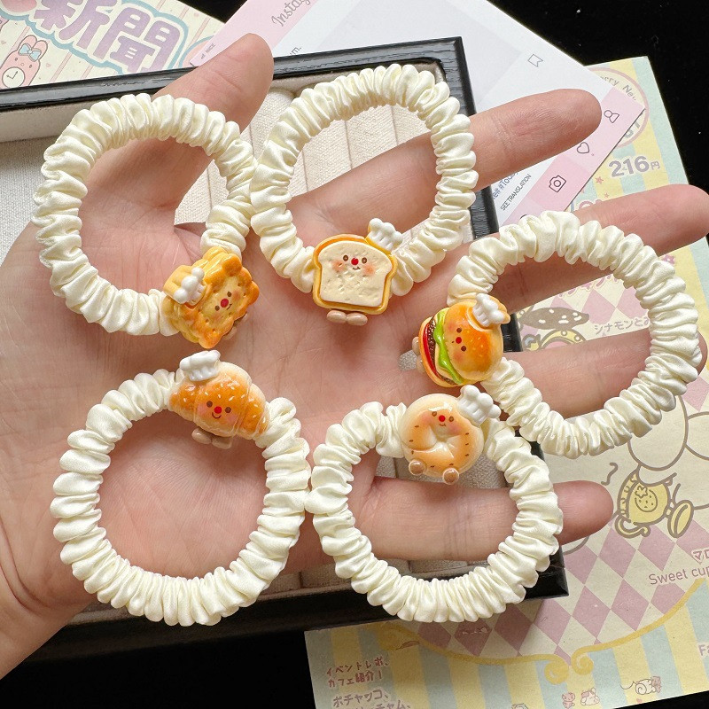 可爱零食汉堡发圈发绳