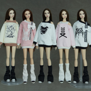 卫衣瘦娃娃休闲裤 30cm11寸换装 裙子套装 设计款 子衣服 欧美时装