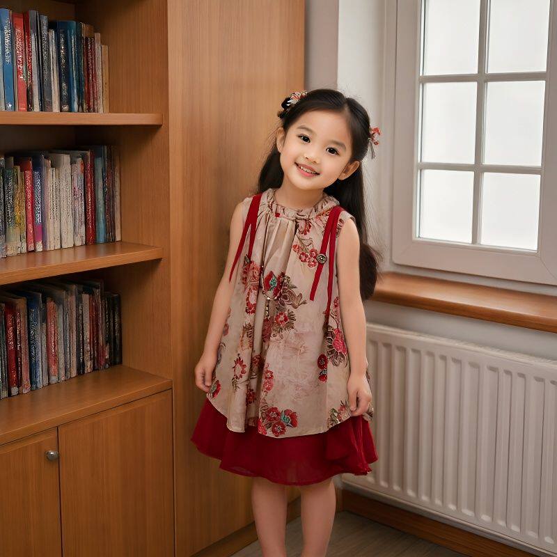 女童新中式汉服连衣裙