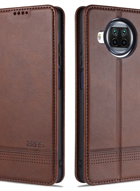 适用小米10TLite手机壳XIAOMI MI 10T LITE翻盖外壳M2007J17G男女款保护皮套商务高档大气10t lite5g新品CASE