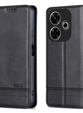 适用红米note13R手机壳Redmi noto13R磁吸翻盖皮套2406ERN9CC双面防摔外壳redminote13R插卡钱包red米13 4G软