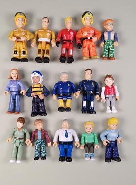 外贸散货消防员山姆Fireman Sam混款可动收藏公仔模型摆件玩具