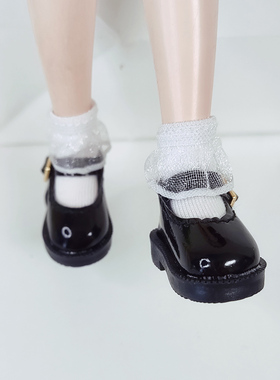 OB24娃鞋关节小布娃娃az鞋子ob22黑色小皮鞋TBL素体ob26娃鞋子