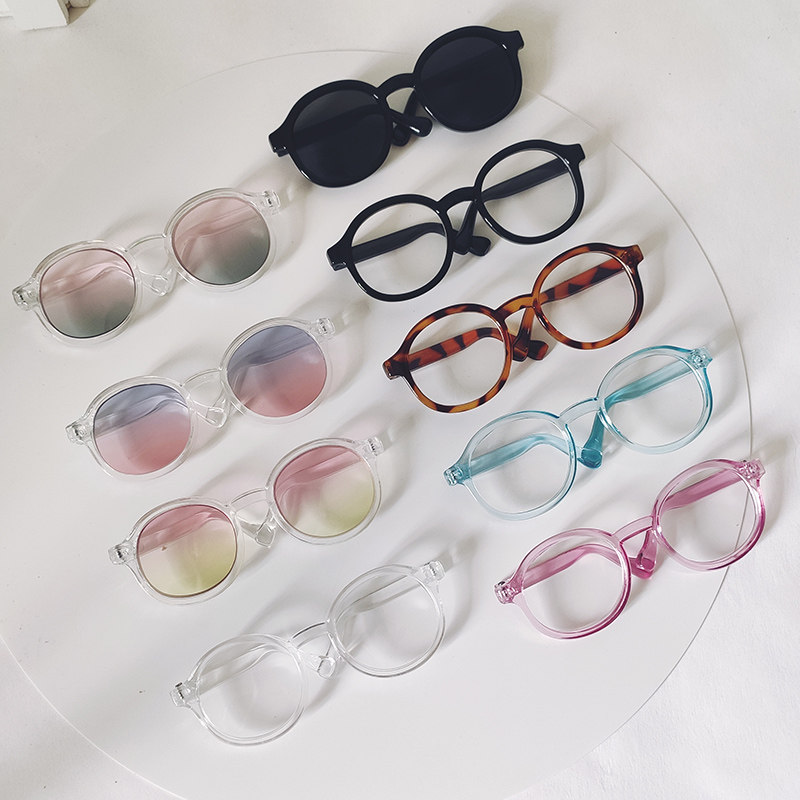 小布娃娃眼镜20cm棉花娃娃墨镜太阳镜娃屋拍摄场景道具配件