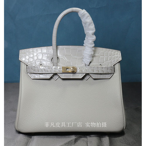 铂金包拼接铂金包鳄鱼皮拼togo皮