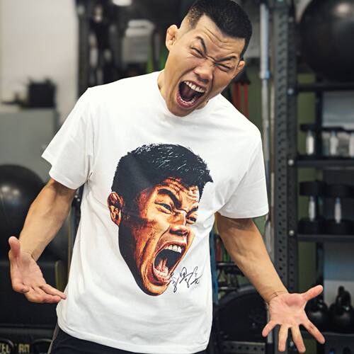 中国力量——李景亮  UFC综合格斗美式圆领印花潮流复古纯棉T恤