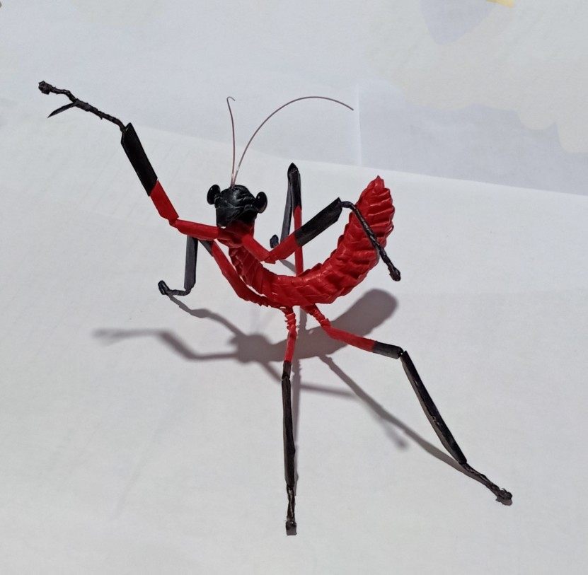 仿草编棕编螳螂天牛昆虫动物手工制作艺术品影视摄影道具儿童玩具