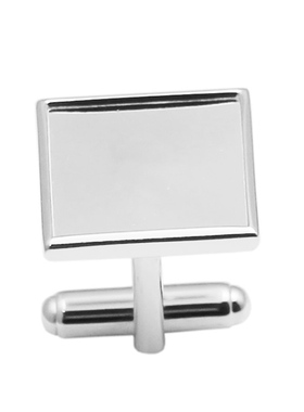 YB雅缤925纯银正方形16mm袖扣底托diy饰品配件银袖扣 按个卖30930