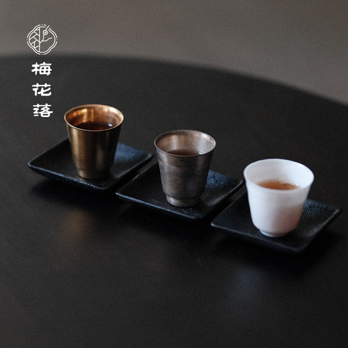 梅花落四方大漆杯垫手作