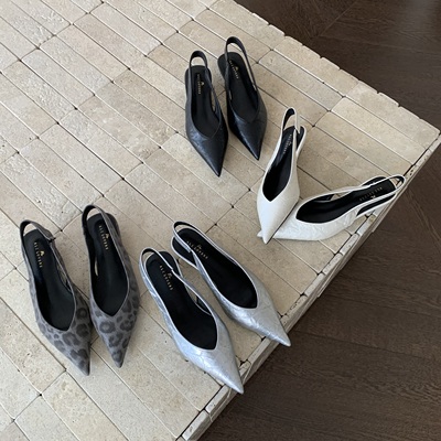 仙女风包头坡跟后空单鞋不累脚