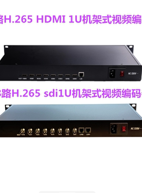 8路H.265hdmi/SDI编码器iptv组播1U机架式视频编码器电脑监控NVR