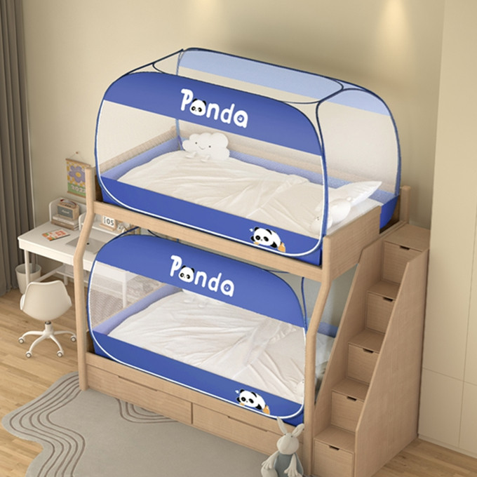 加密蚊帐蒙古包卧室上下铺学生宿舍单人儿童全罩式家用防摔免安装