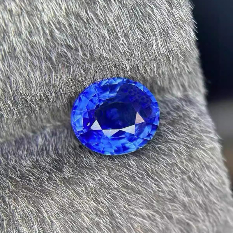 珠宝彩宝无烧蓝宝石矢车菊裸石