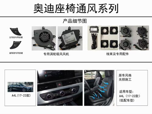 17-22款奥迪A4L专用中控通风加热配件