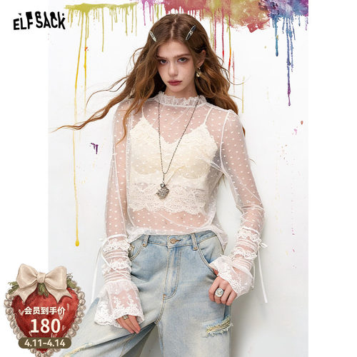 妖精的口袋【私藏白月光】蕾丝衫
