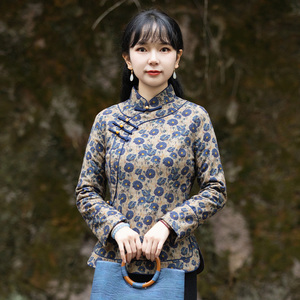 筠雅唐装棉服女款冬季中国风小棉袄年轻妈妈中式棉衣加厚茶服上衣