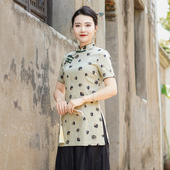新款 中国风古典唐装 上衣女修身 筠雅夏季 显瘦夏日新中式 穿搭24B039