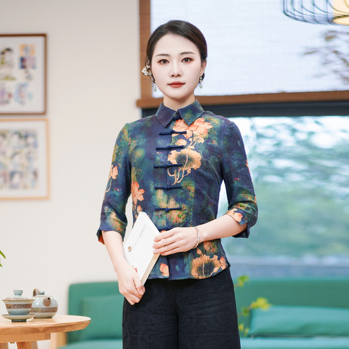 春秋新款唐装女显瘦新中式女装