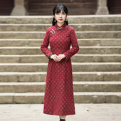 改良旗袍女冬夹棉加厚保暖2026年新款 女装 复古时尚 减龄外搭中式