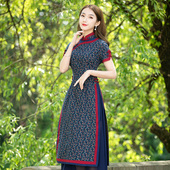 休闲复古时尚 改良连衣裙遮肚法式 裙子 年轻款 奥黛旗袍2026年新款