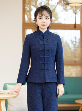 筠雅唐装女冬棉袄加厚保暖旗袍棉衣棉服改良茶服女中式女装23J646