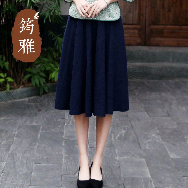 Cotton and hemp Chinese style Lower body daily Easy Hanfu girl Women's wear Improved edition cheongsam Dressin the Women's clothing/Boutique , Skirts  category - from Buy2taobao.com to provide professional Taobao agent buy service