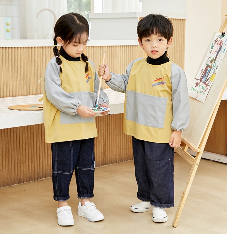 儿童画画罩衣长袖防水防脏幼儿园吃饭美术书法小学生男女宝宝围兜,童装/婴儿装/亲子装,反穿衣/罩衣,淘宝优惠券,粉丝福利购,淘宝优惠卷
