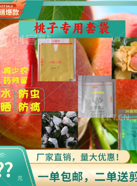 桃子套袋水蜜桃黄桃冬桃单层双层防水纸袋防虫白色黄色专用袋晚熟