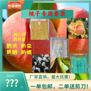 桃子套袋水蜜桃黄桃冬桃单层双层防水纸袋防虫白色黄色专用袋晚熟