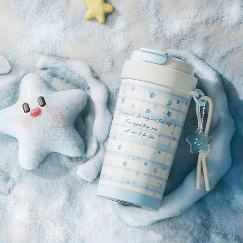 FACE女生高颜值咖啡杯陶瓷内胆杯