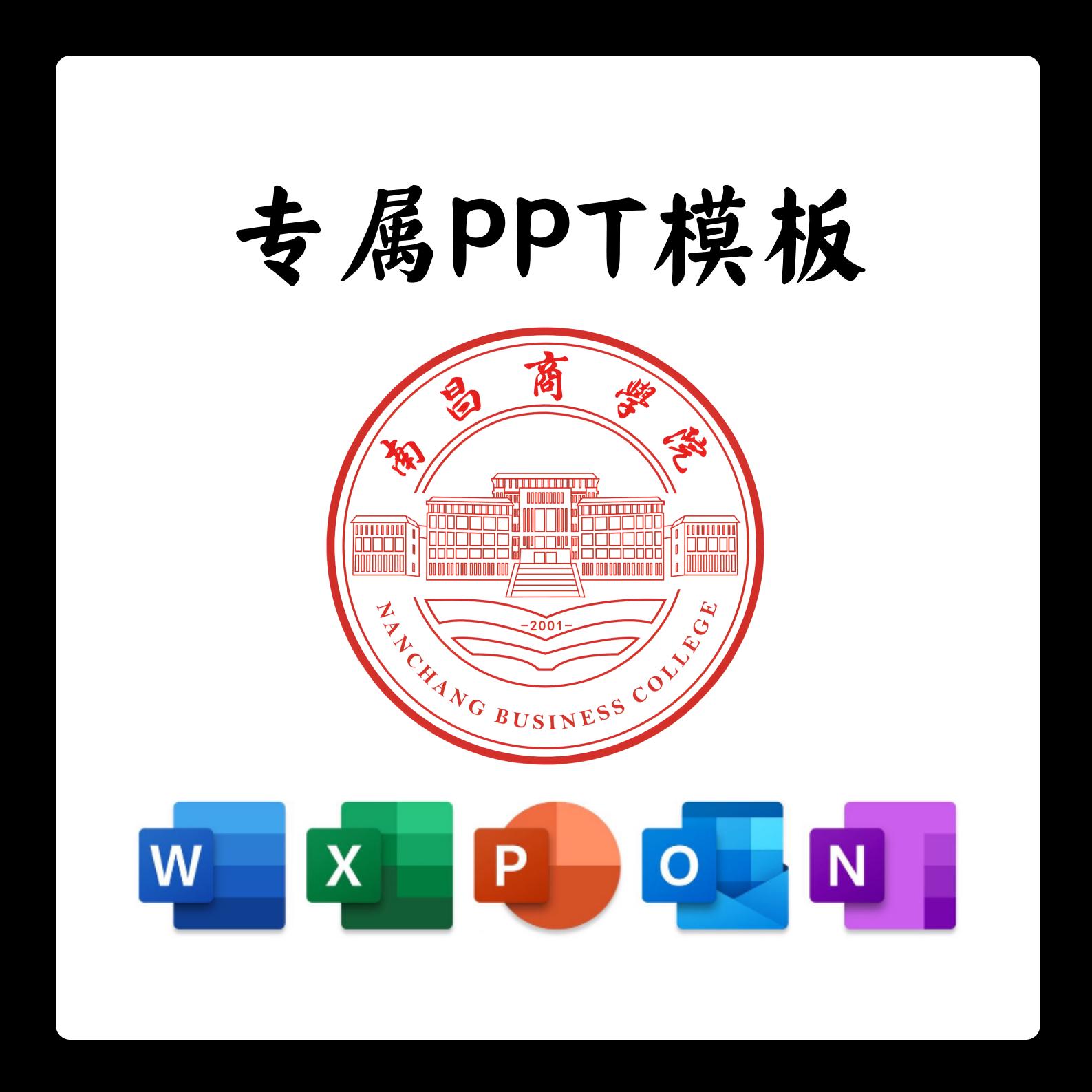 江西农业大学南昌商学院PPT模板简约清新欧美毕业答辩汇报国奖