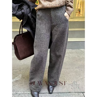 BUWANJUST高品定制羊毛混纺花纱加厚冬季 B2523 保暖羊毛裤