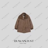 BUWANJUST 街头焦点 高品三防加厚90绒罗纹拼接舒适羽绒服B2582