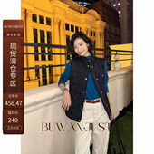 BUWANJUST高品定制帅气英伦四袋立领可抽腰羽绒马甲B2156