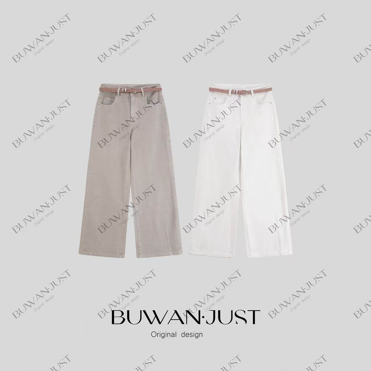 BUWANJUST高定八面弹小直筒配腰带舒适亲肤高包容度牛仔裤B2598,女装/女士精品,休闲裤,淘宝优惠券,粉丝福利购,淘宝优惠卷