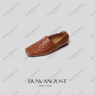 BUWANJUST高品定制满分小牛舒适好穿复古平底鞋 B2722