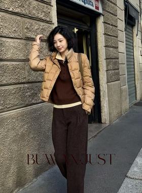 不晚BUWANJUST  【马德里】90绒蓬松机能型夹克小立领羽绒服B1029